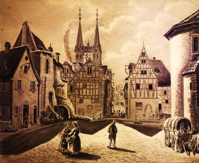 Burgplatz in Boppard by Nikolaus Schlad